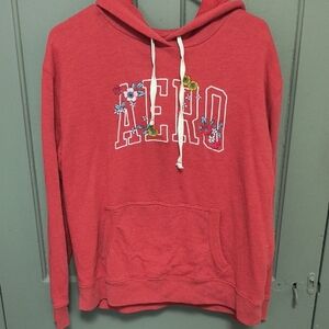 Aeropostale Orange Hoodie with Embroidered Logo